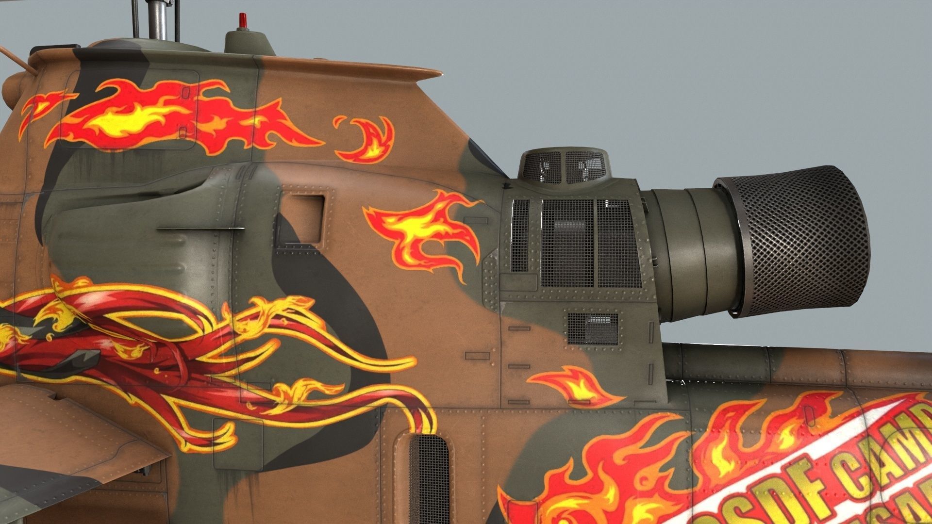 Bell AH-1S Cobra JGSDF Akane Kisarazu Static 3D model_8