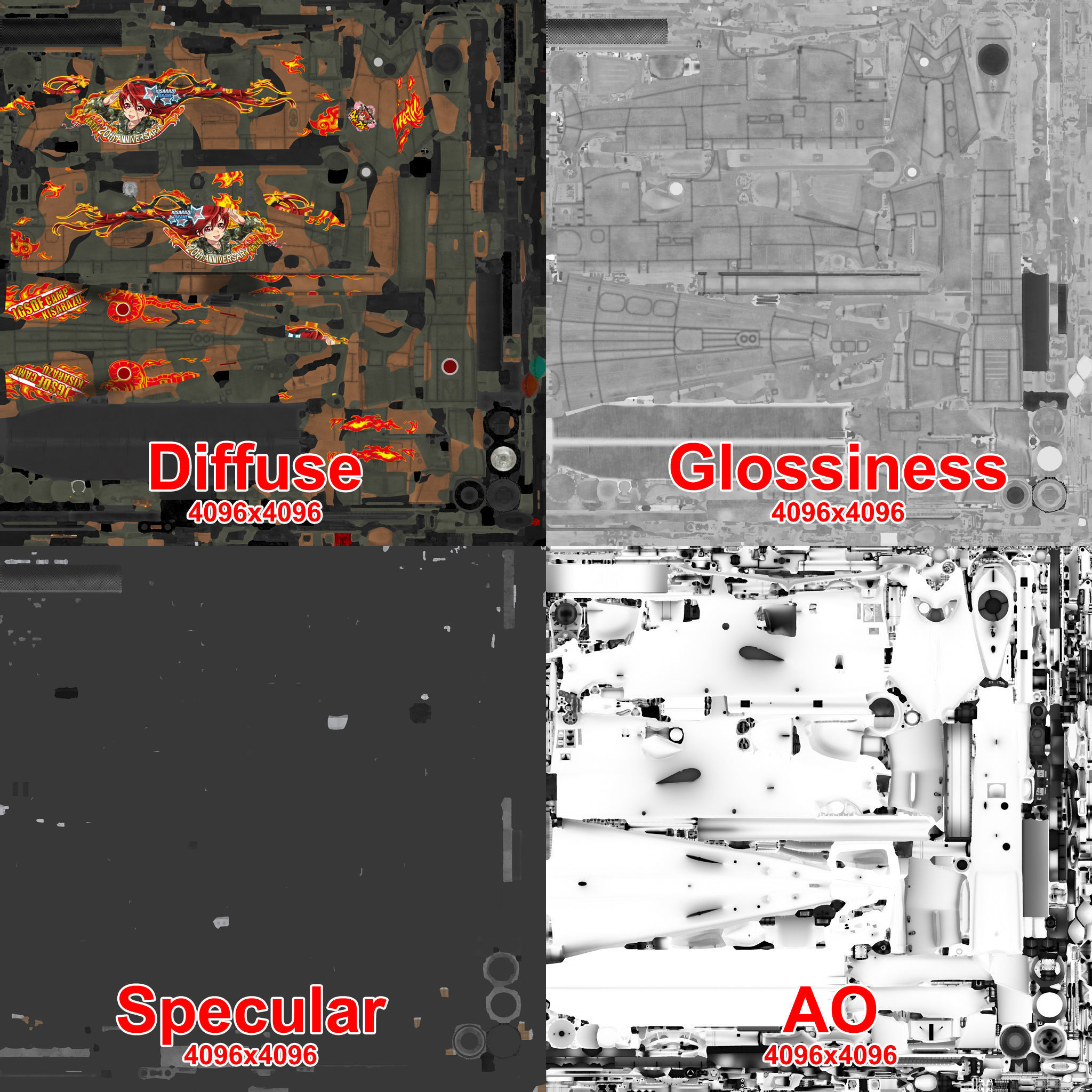 Bell AH-1S Cobra JGSDF Akane Kisarazu Static 3D model_26