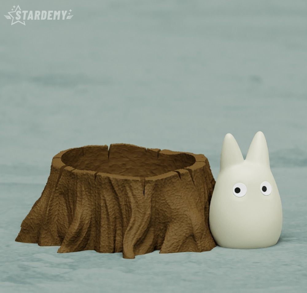 Totoro Planter Pen Holder Set 3D print model_2