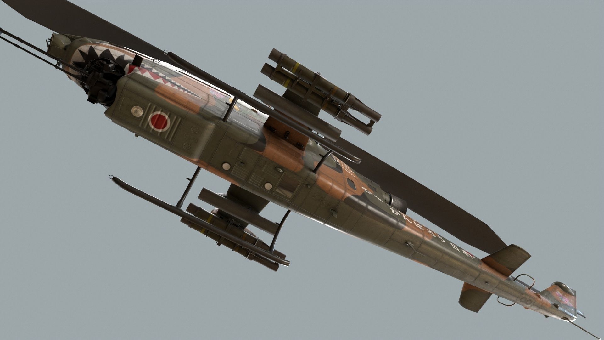 Bell AH-1S Cobra JGSDF Aoi Kisarazu Static 3D model_9