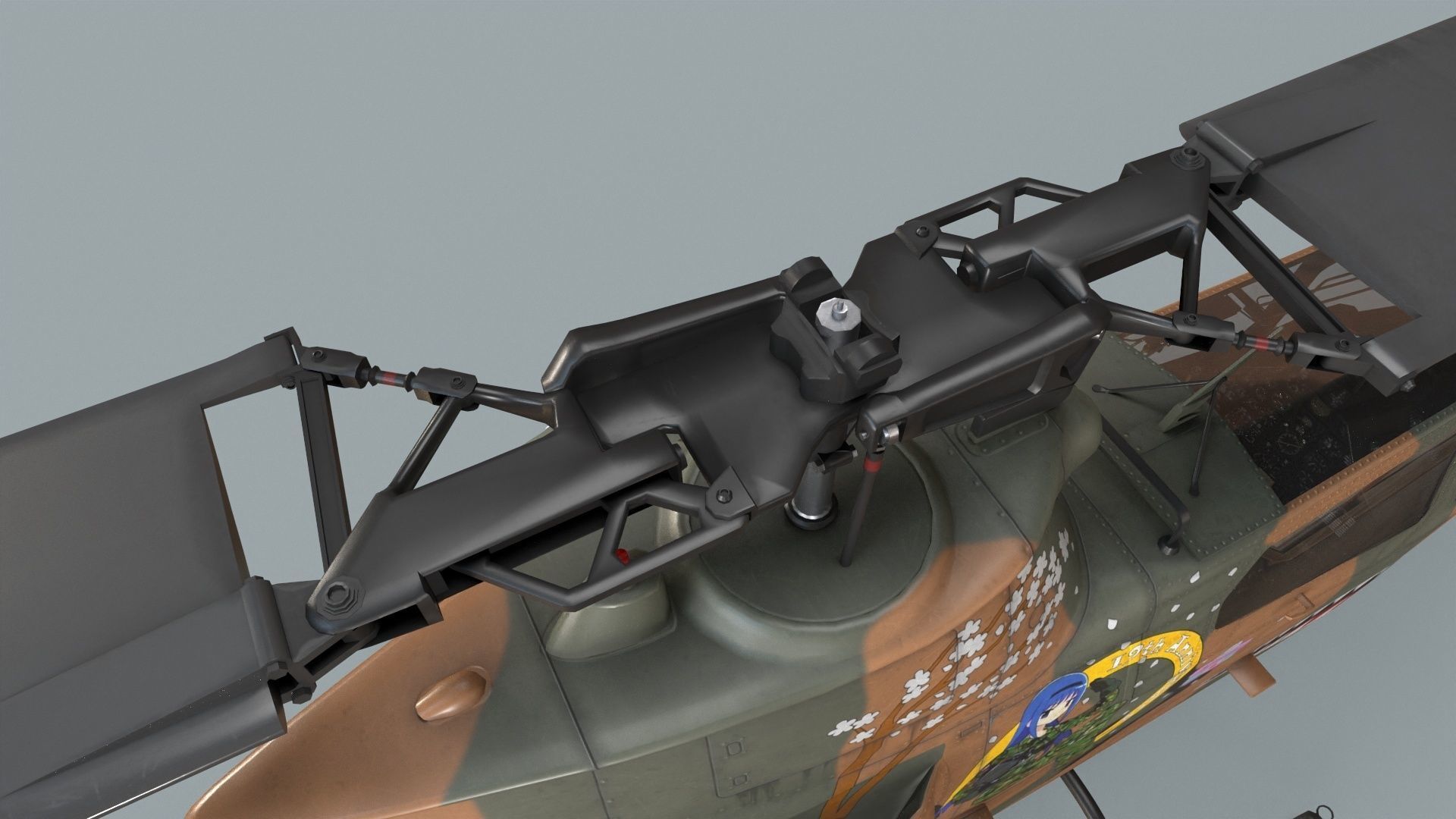 Bell AH-1S Cobra JGSDF Aoi Kisarazu Static 3D model_12