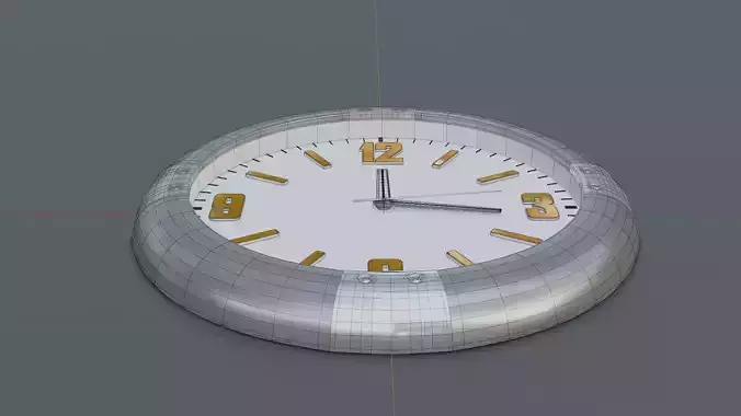 wall clock Low-poly 3D model