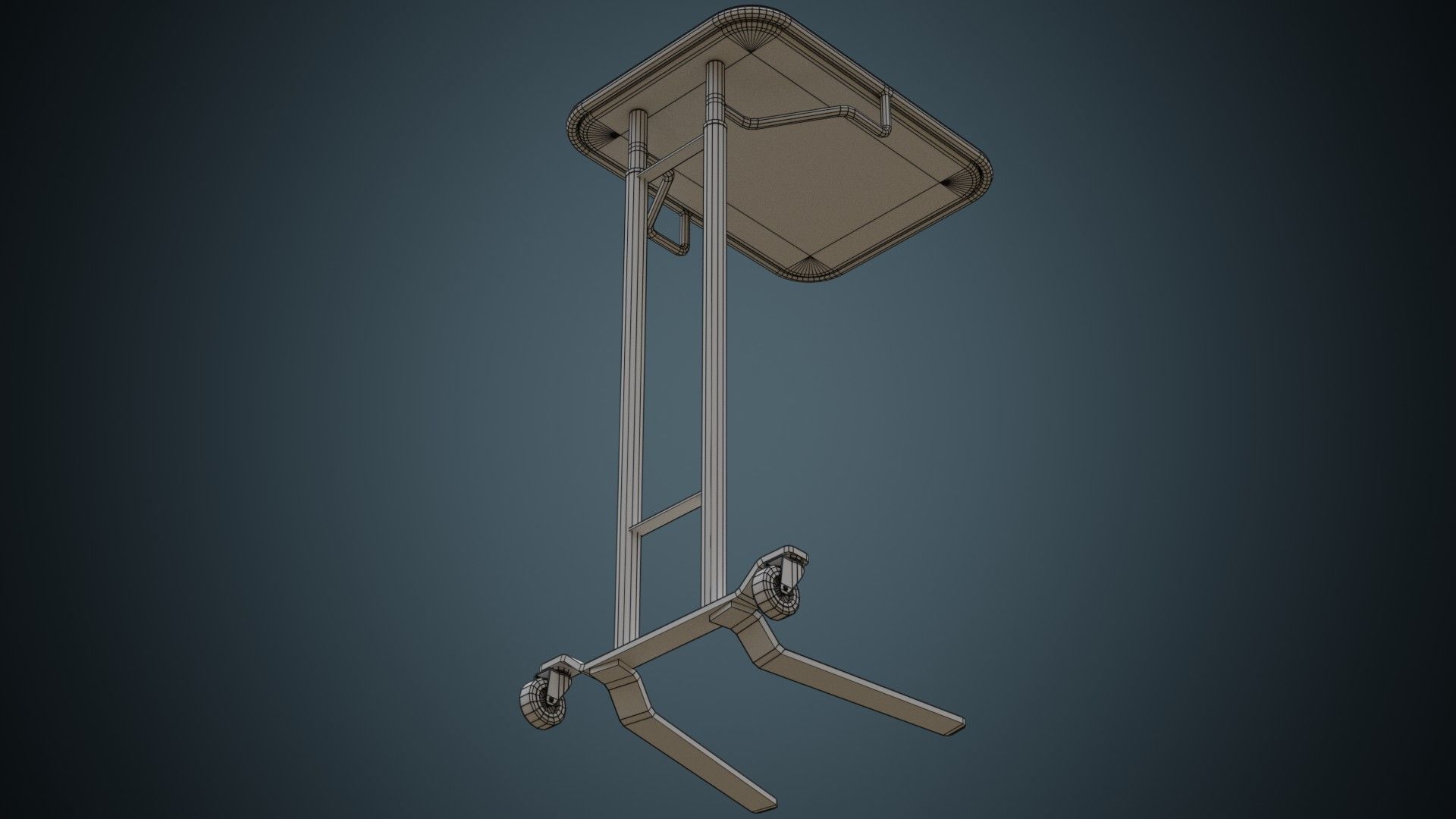 Mayo Stand 1A Low-poly 3D model_6