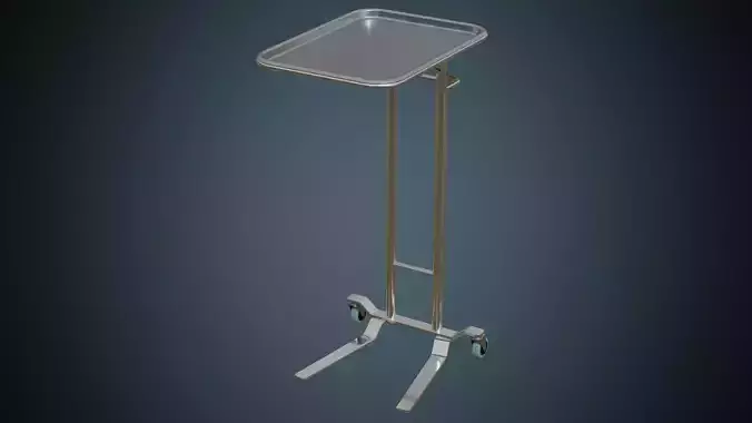 Mayo Stand 1A Low-poly 3D model
