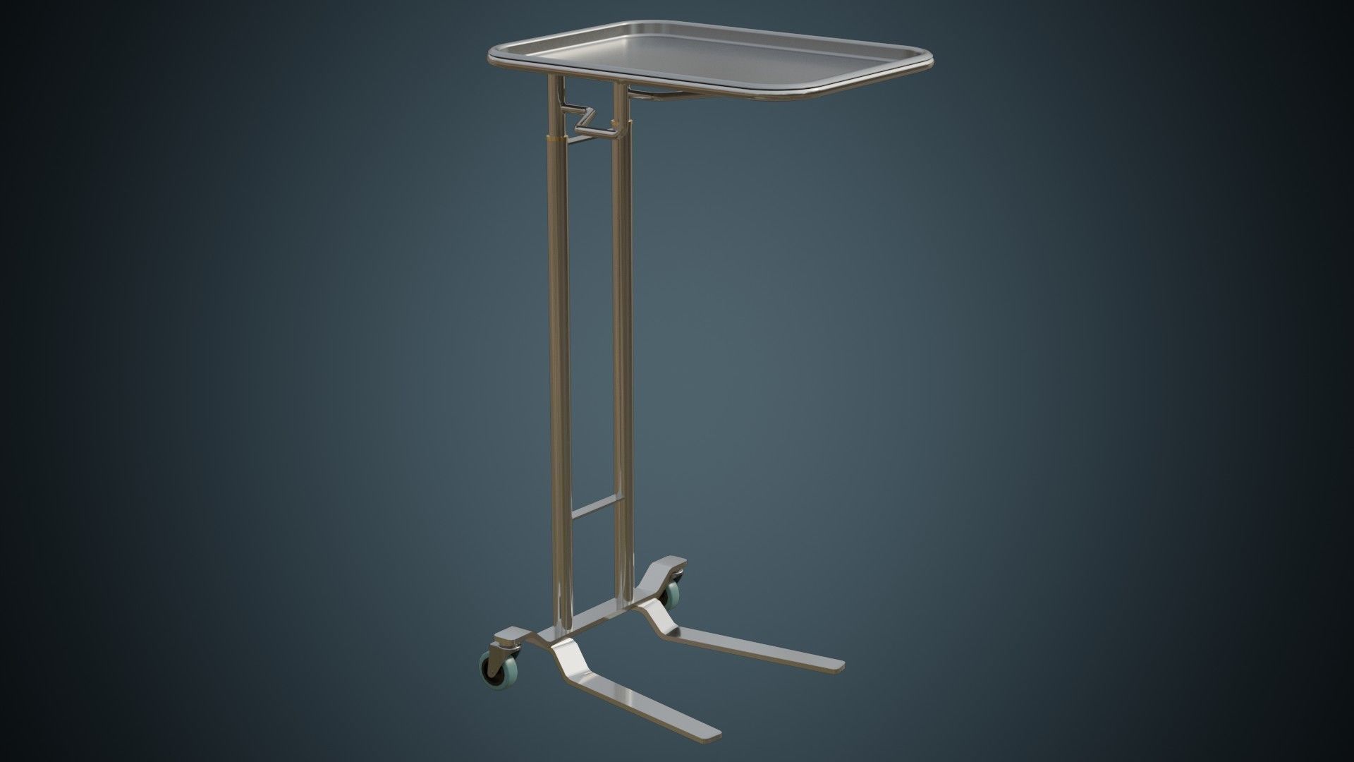 Mayo Stand 1A Low-poly 3D model_1