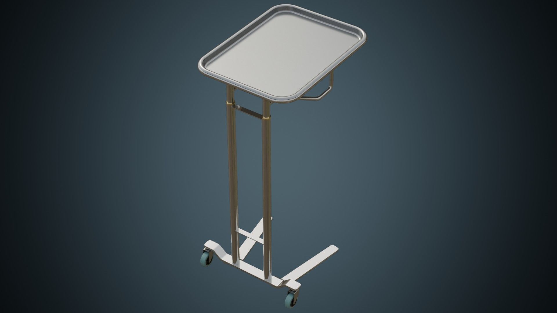 Mayo Stand 1A Low-poly 3D model_2