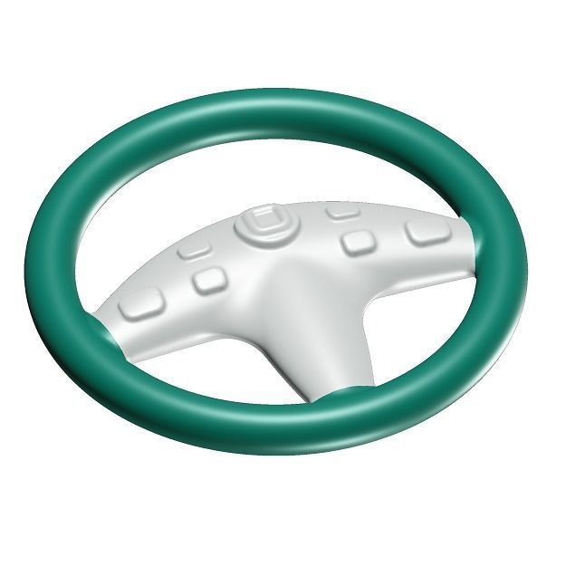 Toddler Steering Wheel Toy 3D model_2