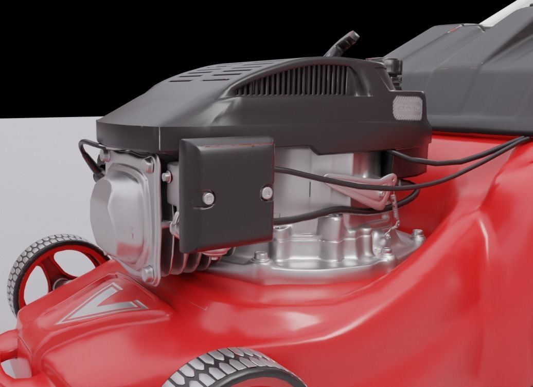Lawn Mower high-poly model 3D model_4
