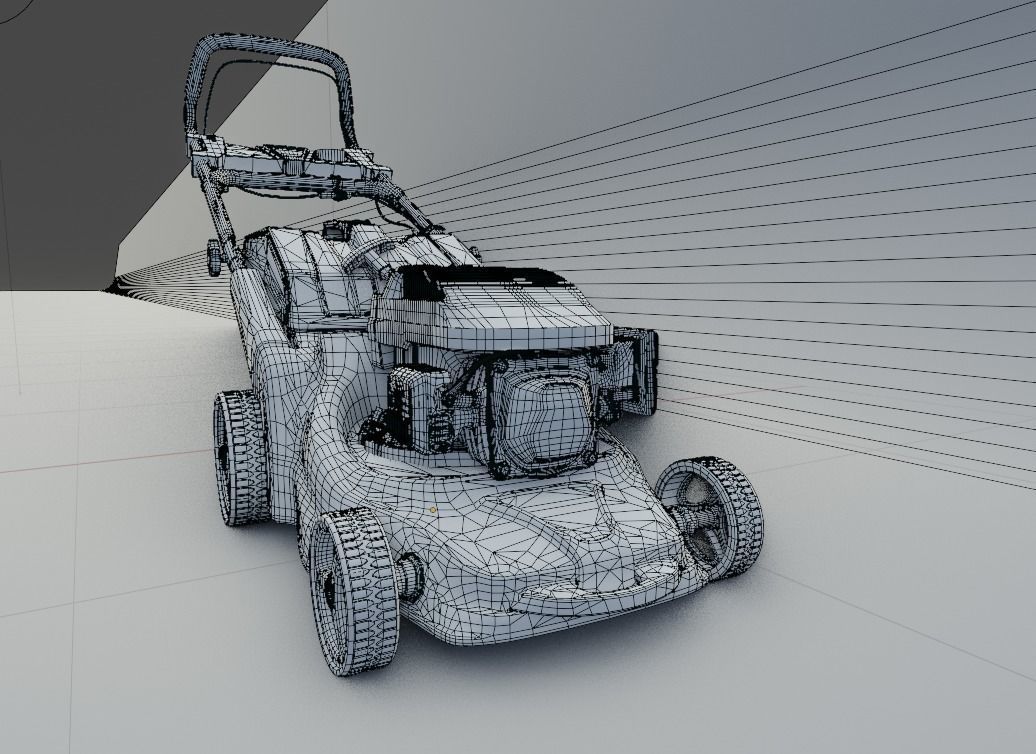 Lawn Mower high-poly model 3D model_10