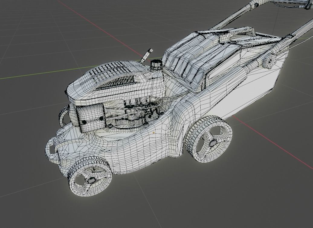 Lawn Mower high-poly model 3D model_11