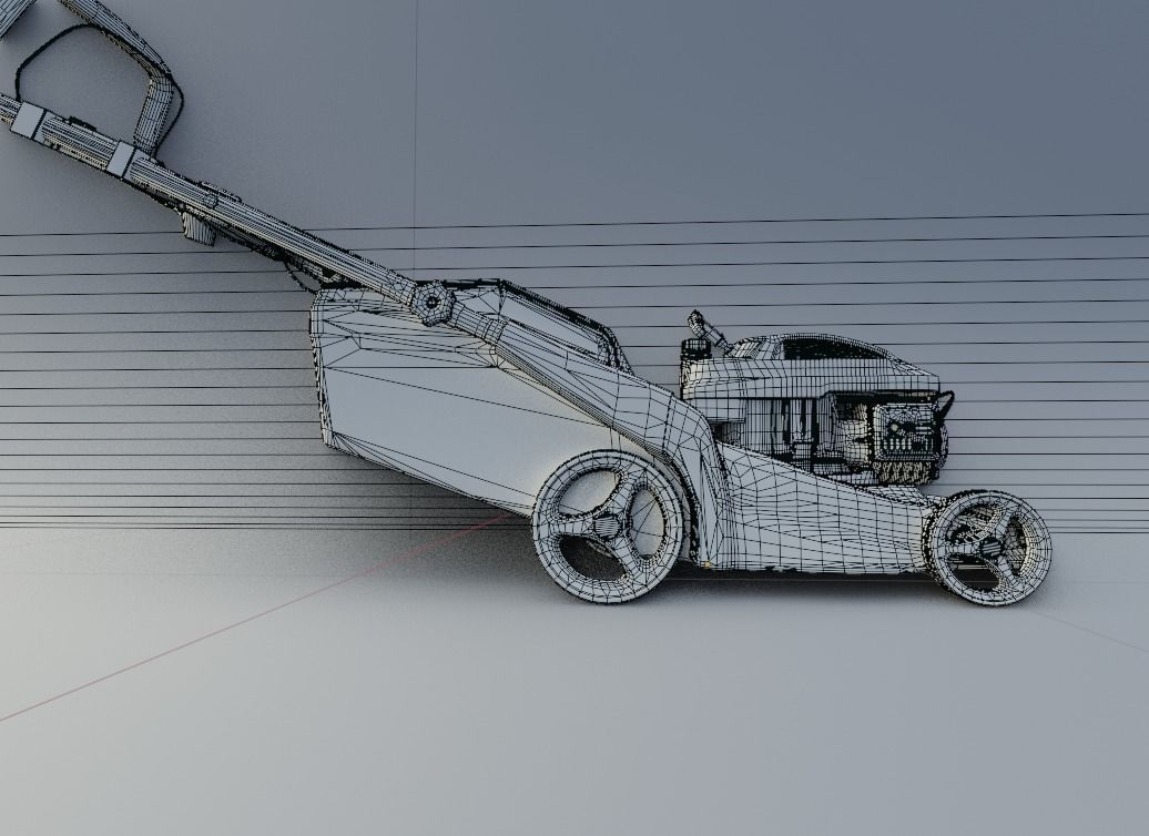 Lawn Mower high-poly model 3D model_13