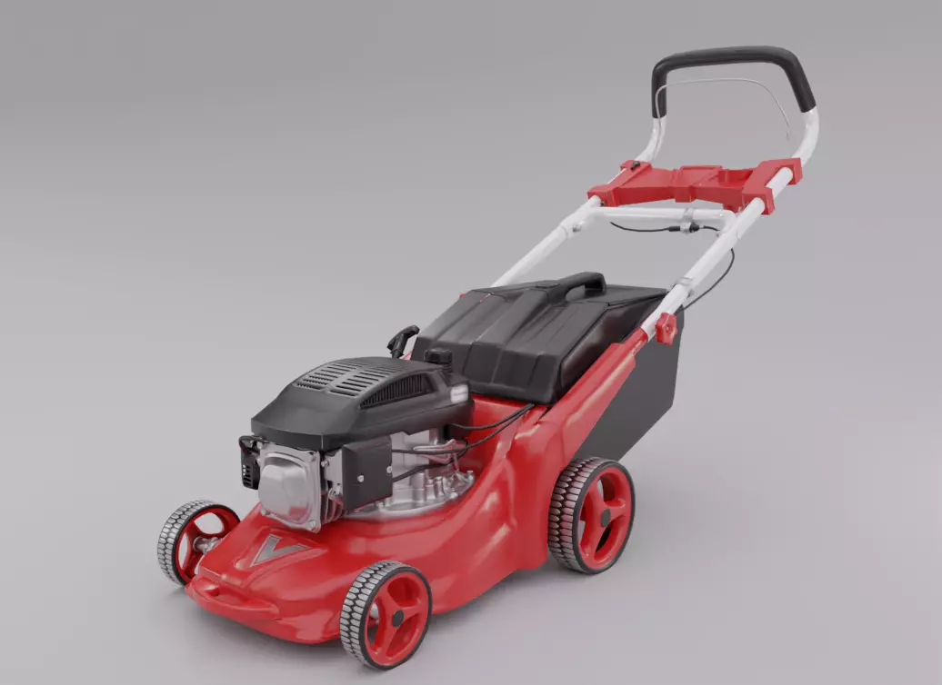 Lawn Mower high-poly model 3D model_0
