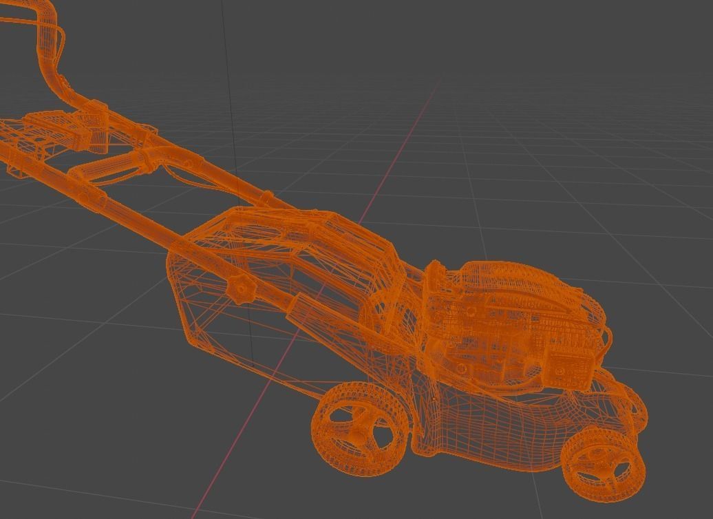 Lawn Mower high-poly model 3D model_14