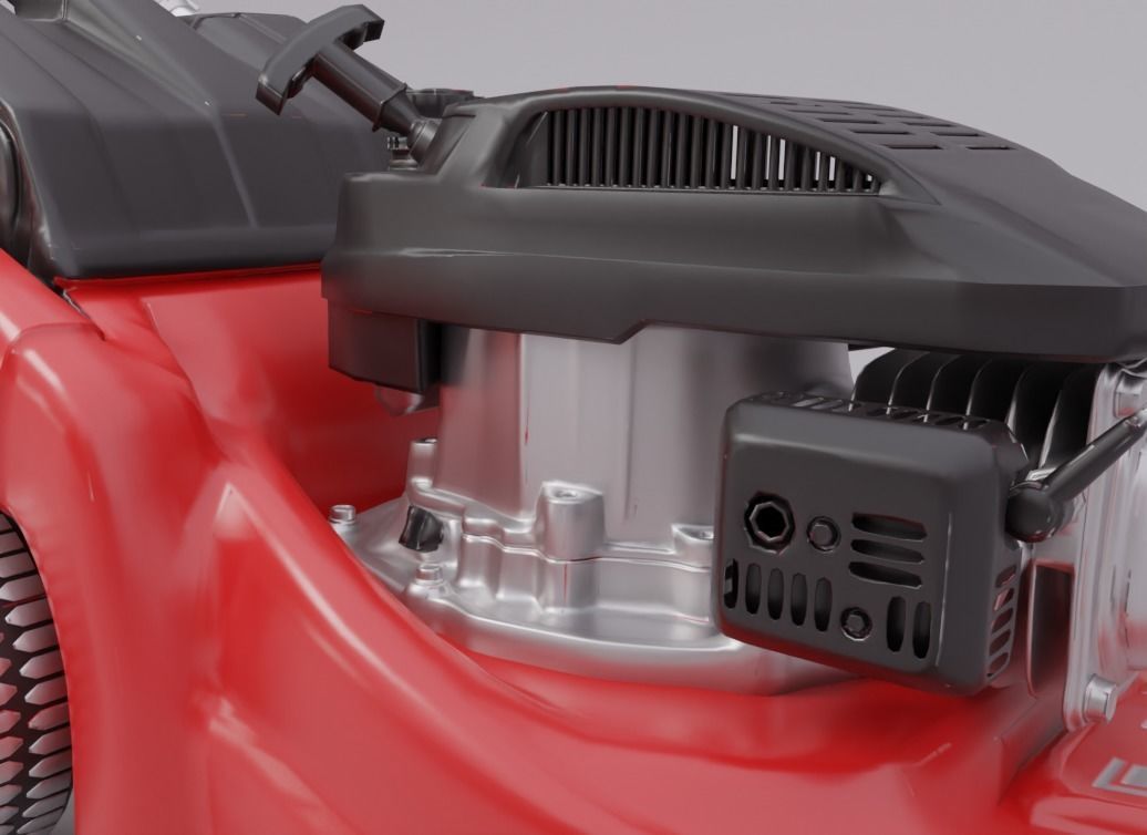 Lawn Mower high-poly model 3D model_5