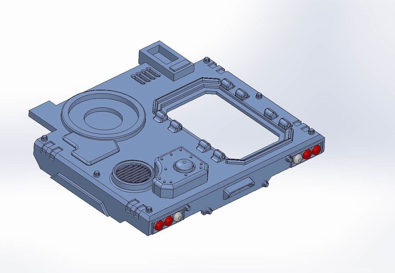 Closed Compartment for tracked IMPULSOR 3D print model_3