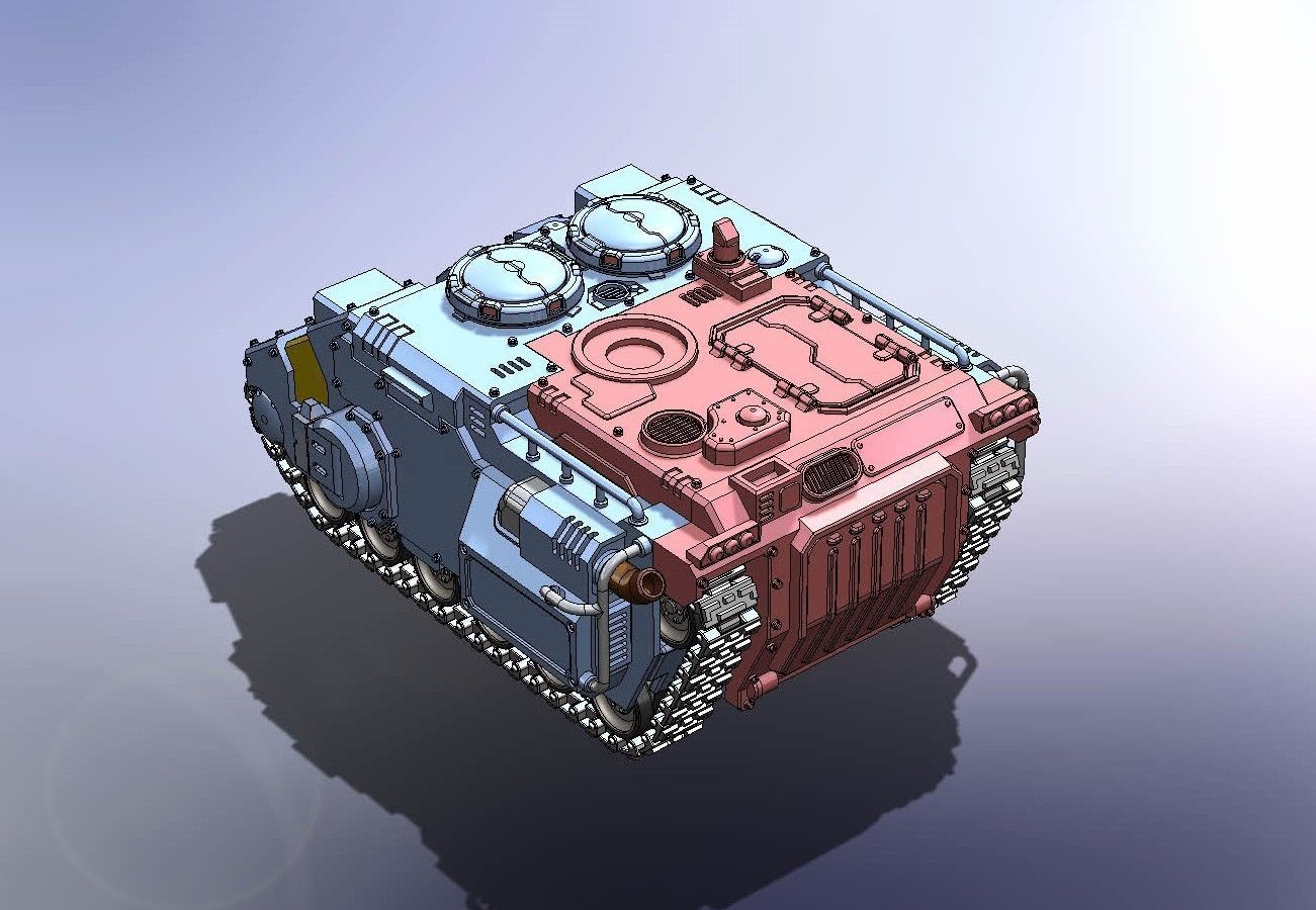 Closed Compartment for tracked IMPULSOR 3D print model_5