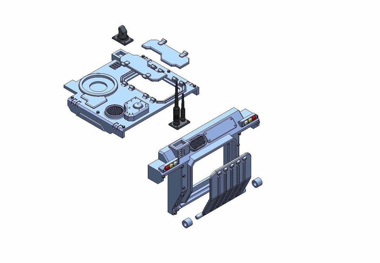 Closed Compartment for tracked IMPULSOR 3D print model_2
