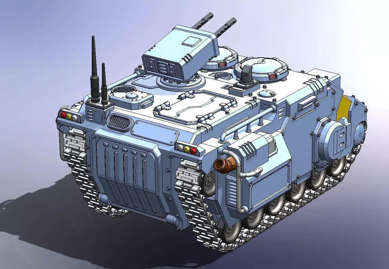 Closed Compartment for tracked IMPULSOR 3D print model_0