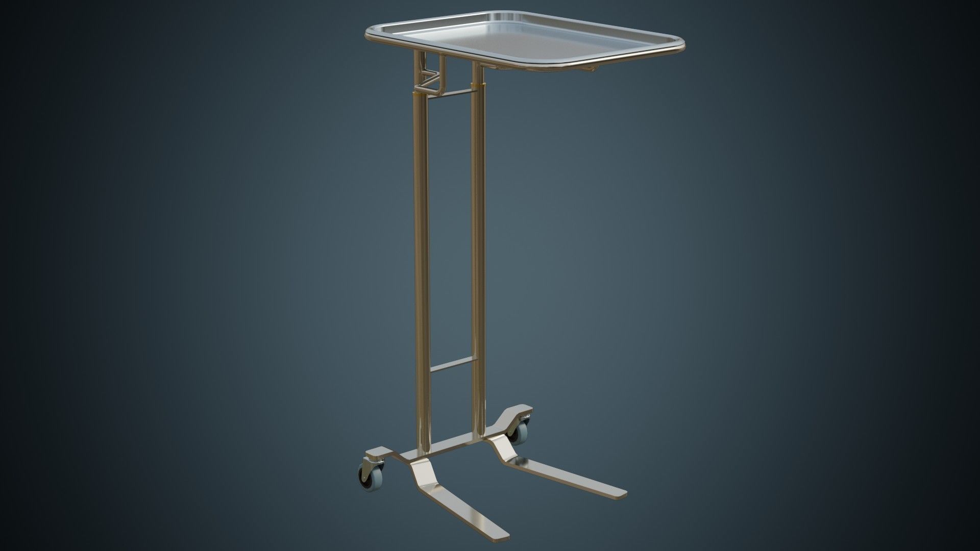 Mayo Stand 1 Basic Low-poly 3D model_1