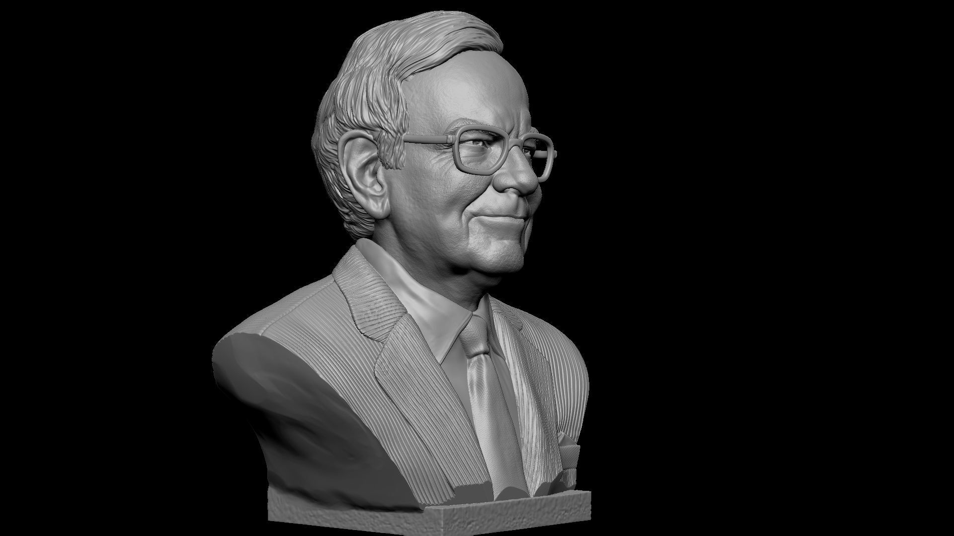 Warren Buffett 3D print model_18