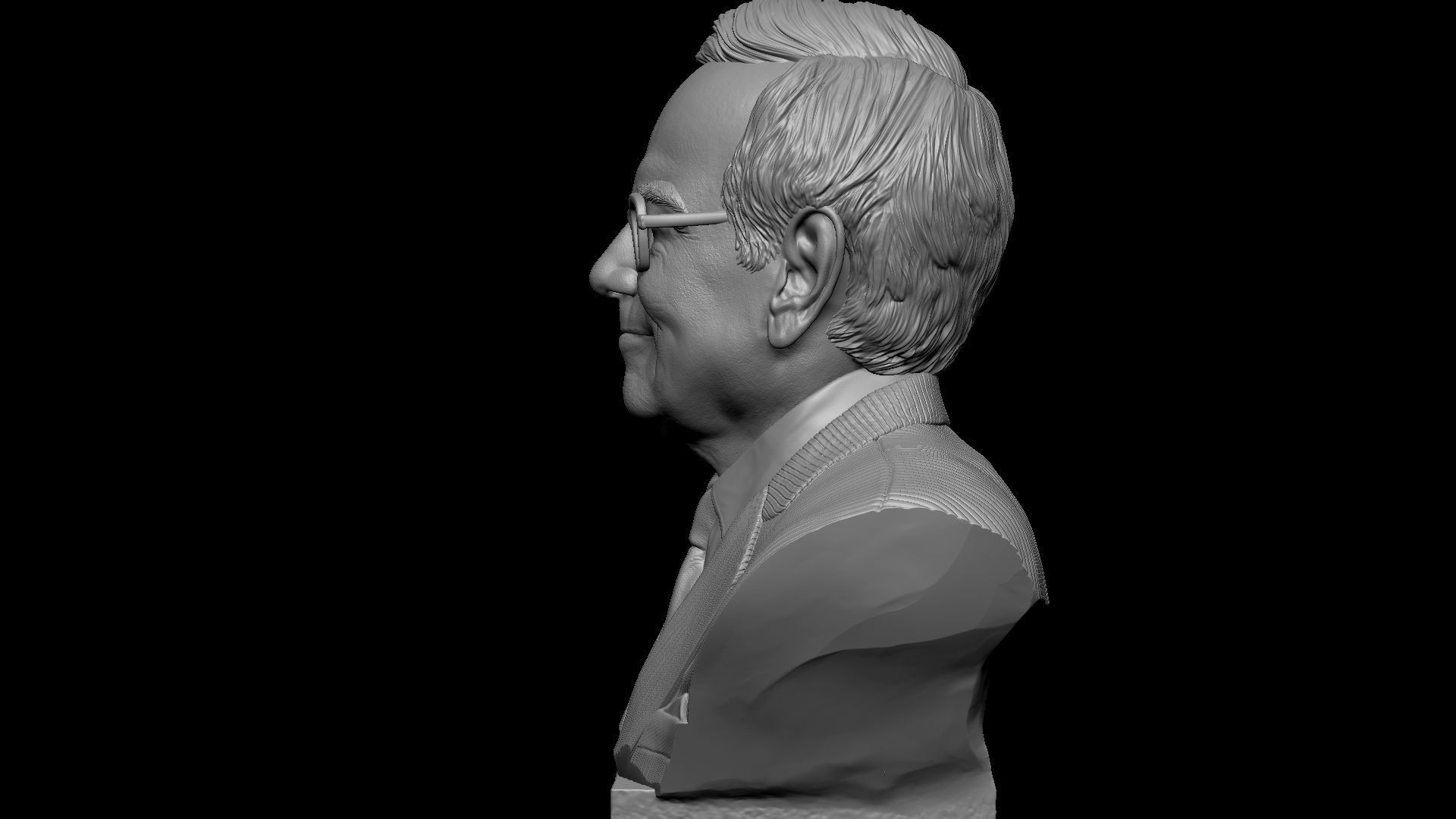 Warren Buffett 3D print model_4