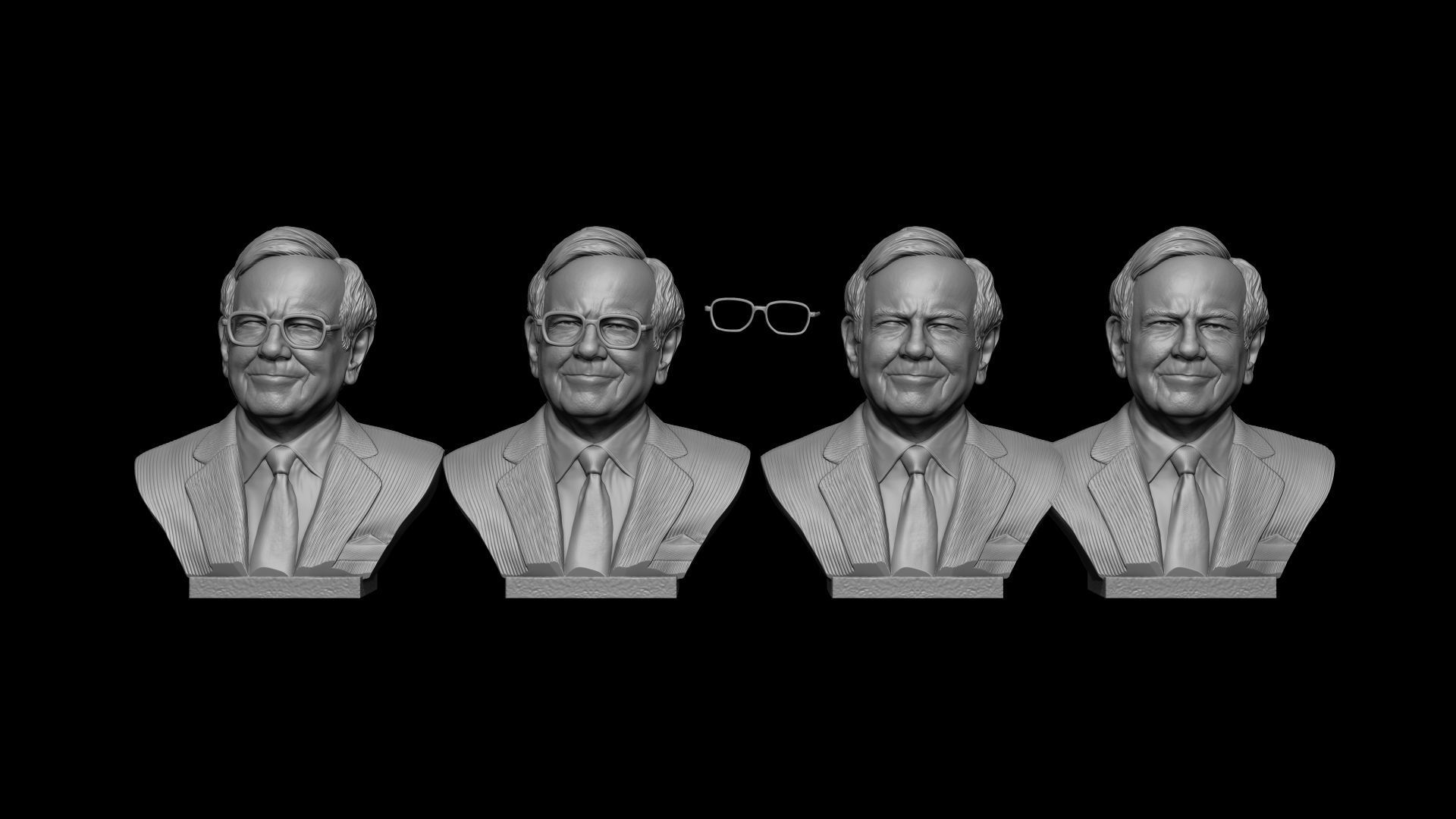 Warren Buffett 3D print model_2