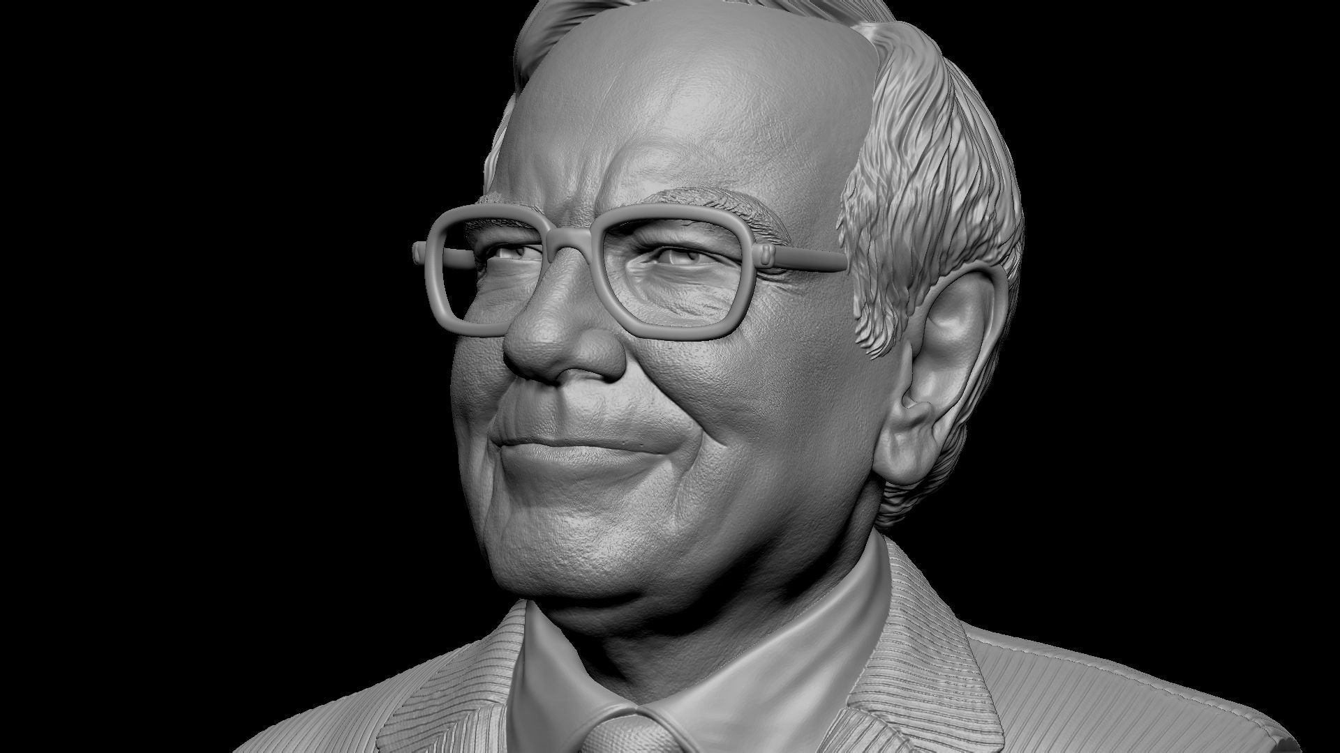 Warren Buffett 3D print model_22