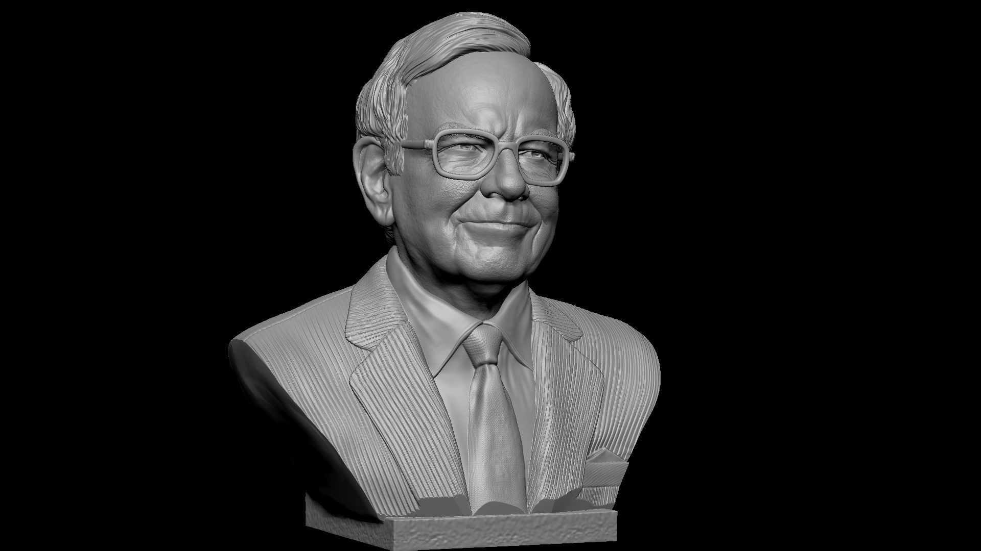 Warren Buffett 3D print model_19