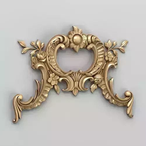 Carved decor central 043 3D model