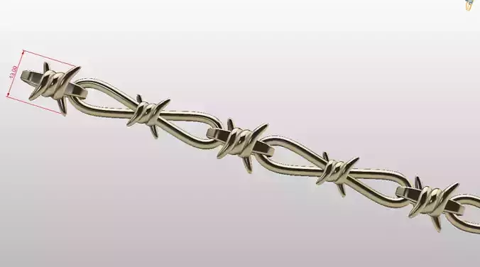 barb wire chain 3D print model