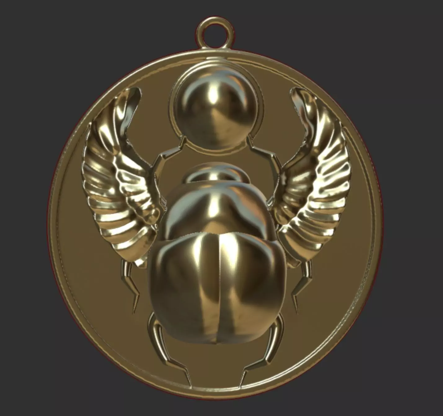 Scarab pendant 3D print model_0
