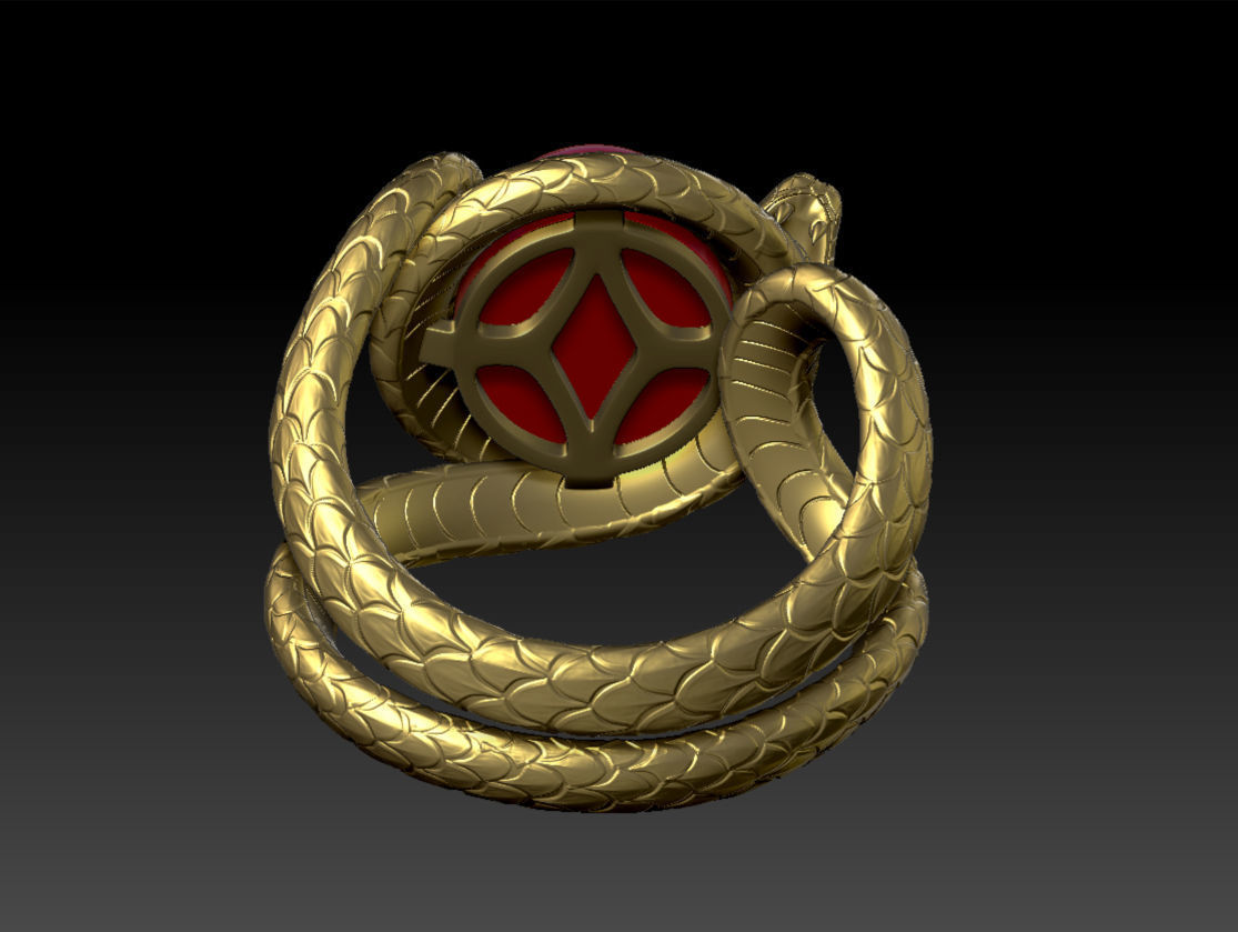 Ring for man snake version 3D print model_2