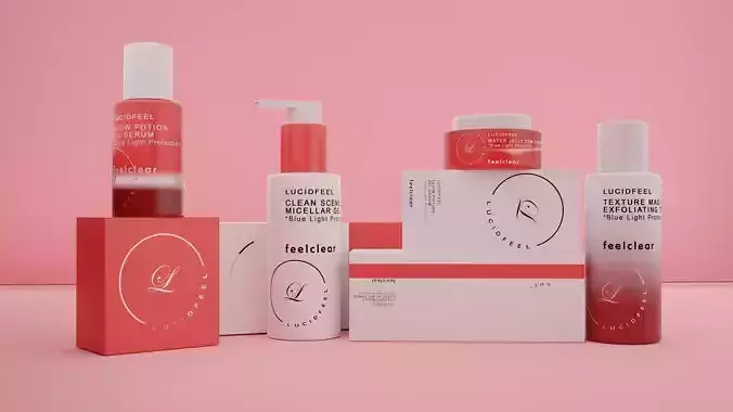 Cosmetic 3D Skin-Care Product with Procedural Texture  3D model