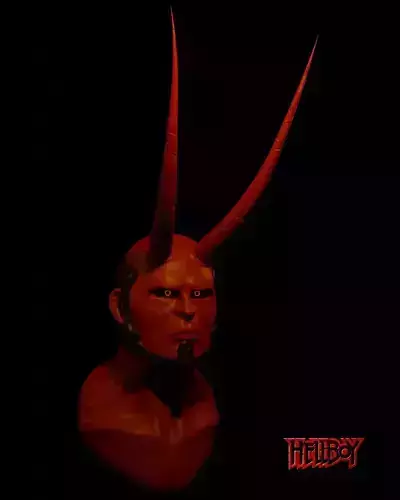3D Model Sculpting Hellboy 3D model
