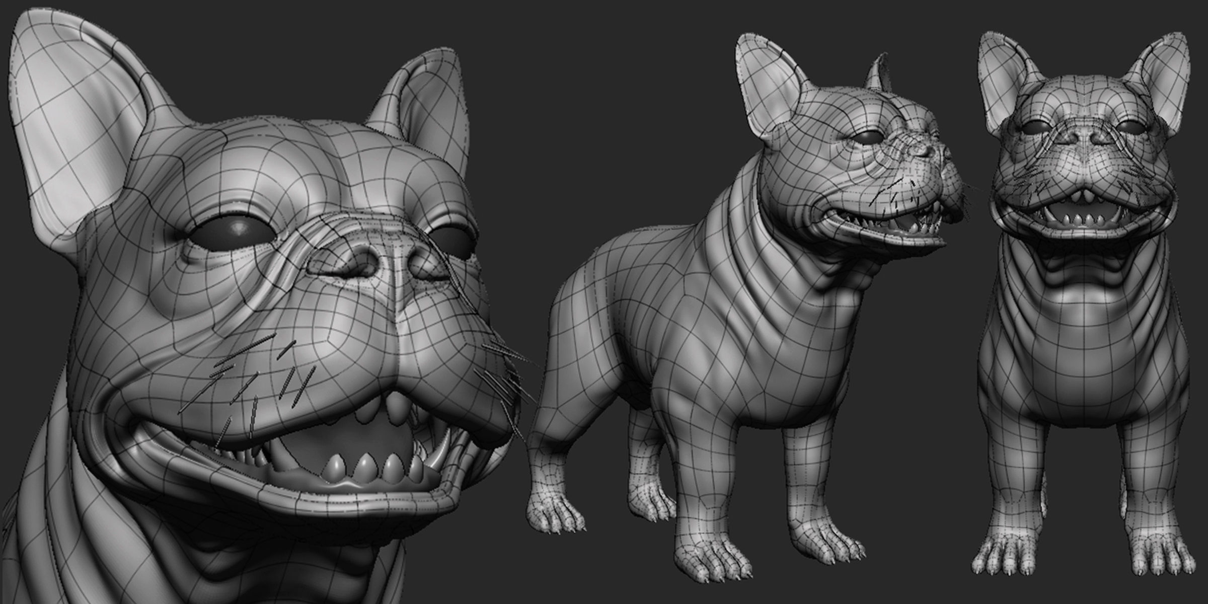 French Bulldog 3D model_2