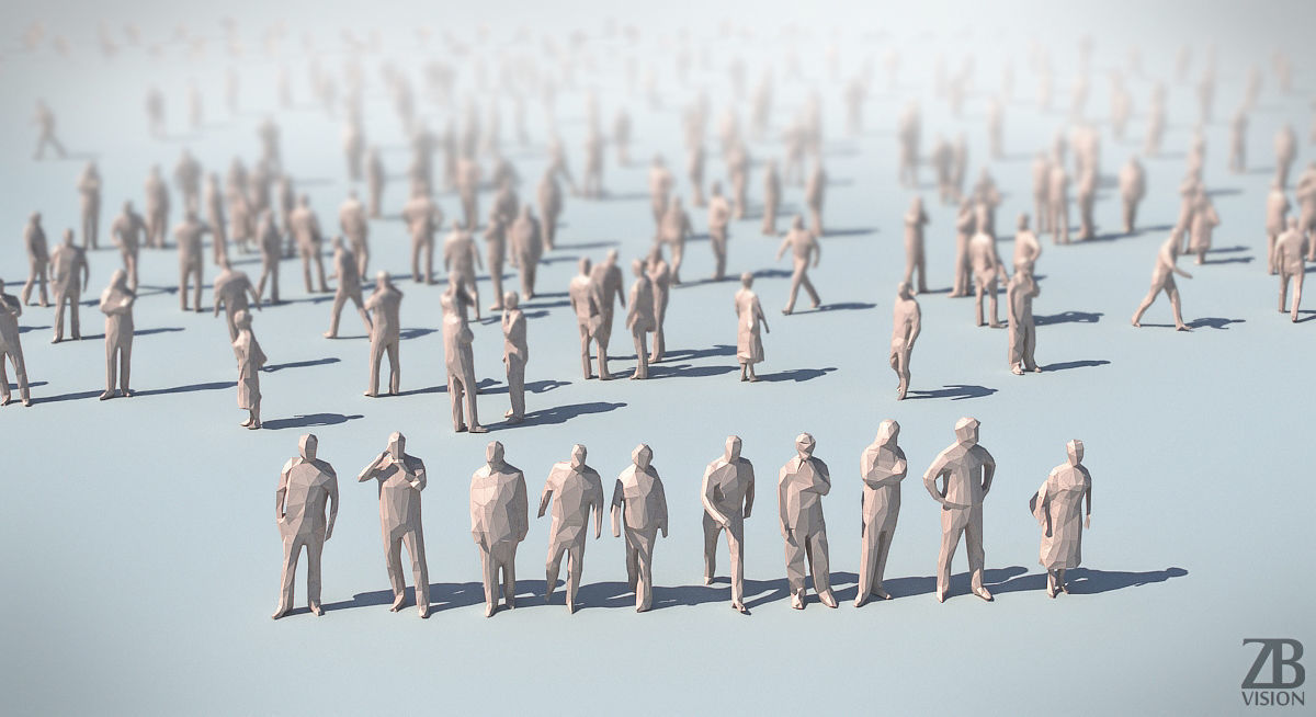 Lowpoly People 3D model_1