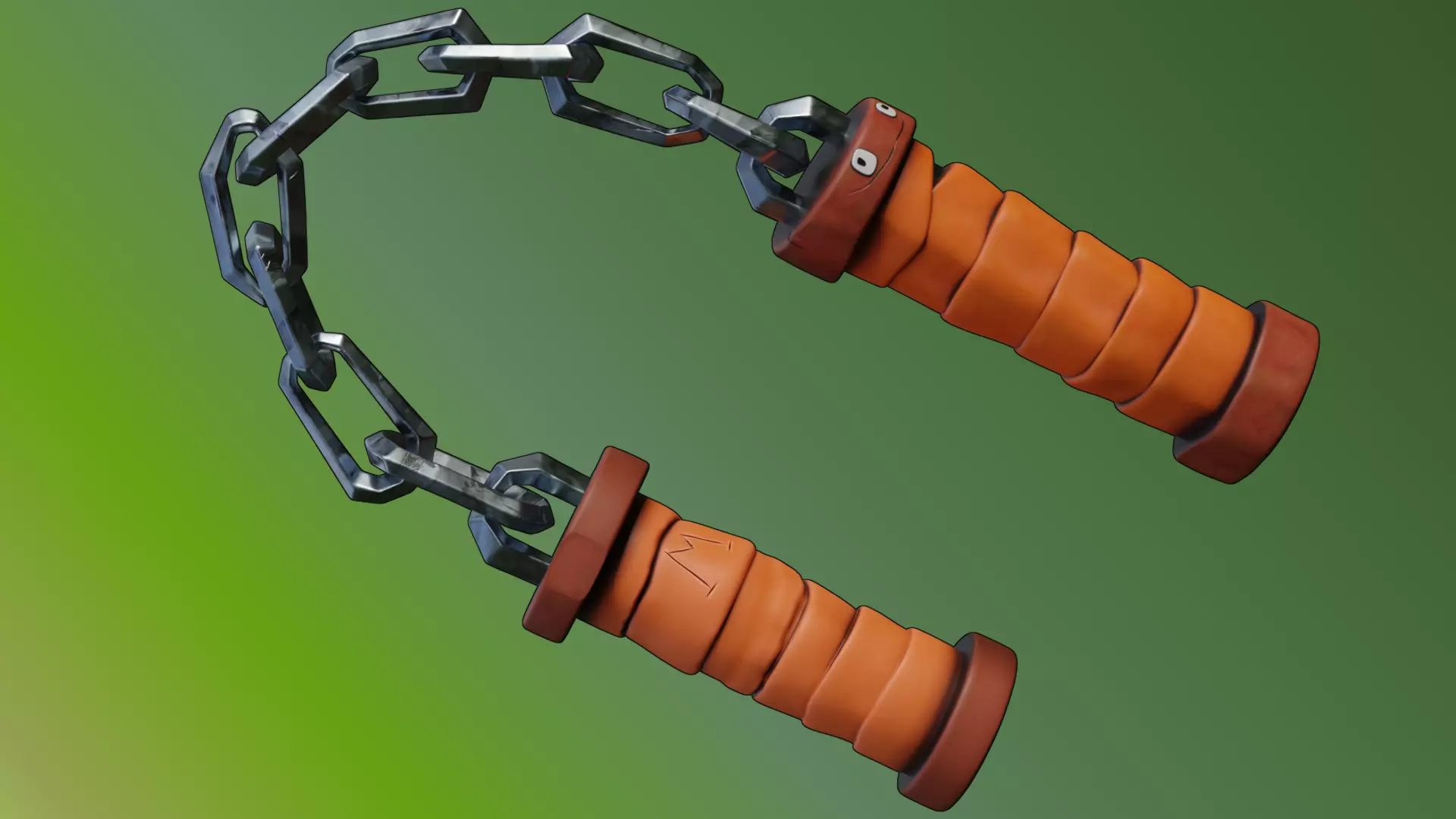 TEENAGE MUTANT NINJA TURTLES MICHELANGELO NUNCHAKU TMNT COSPLAY 3D print model_0