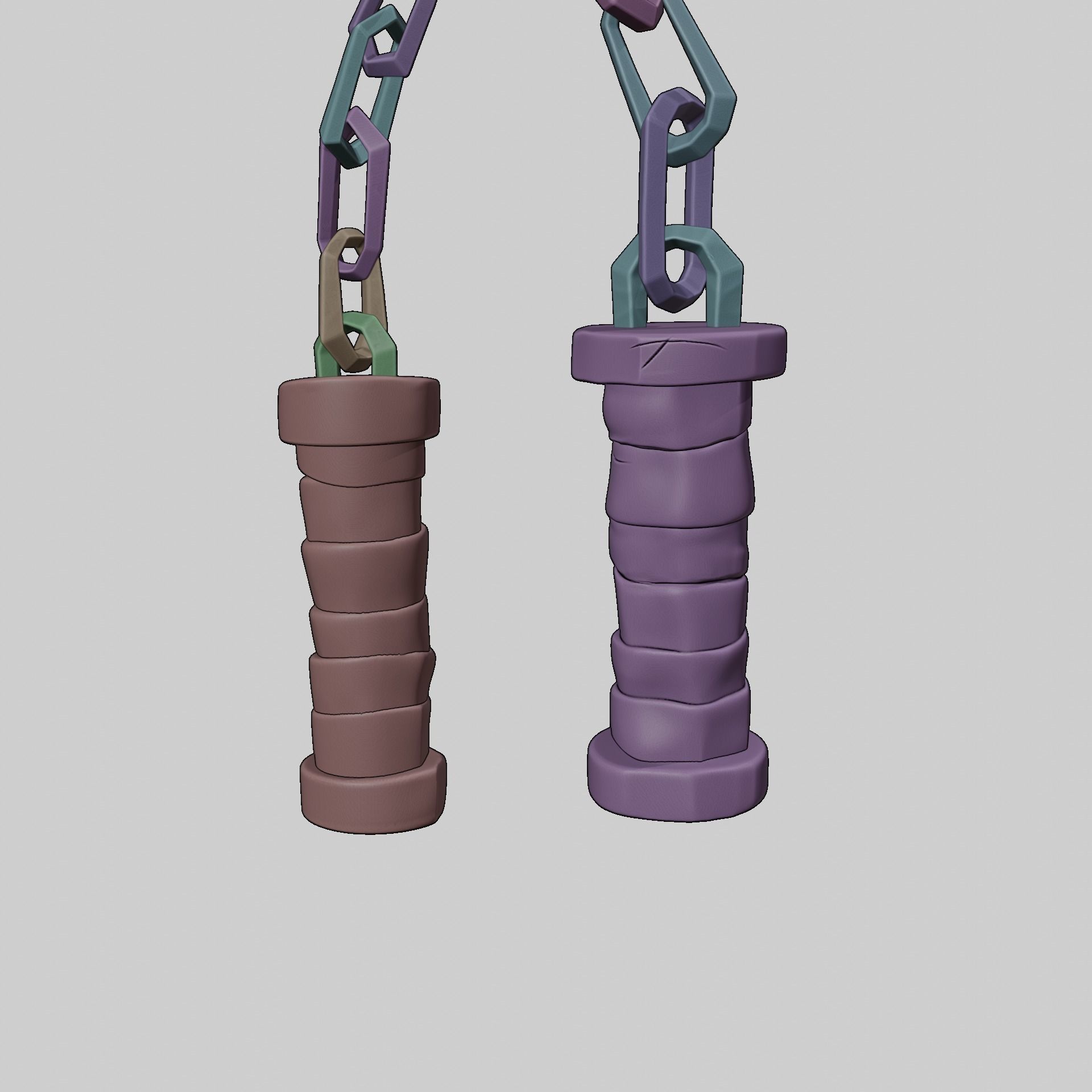 TEENAGE MUTANT NINJA TURTLES MICHELANGELO NUNCHAKU TMNT COSPLAY 3D print model_12