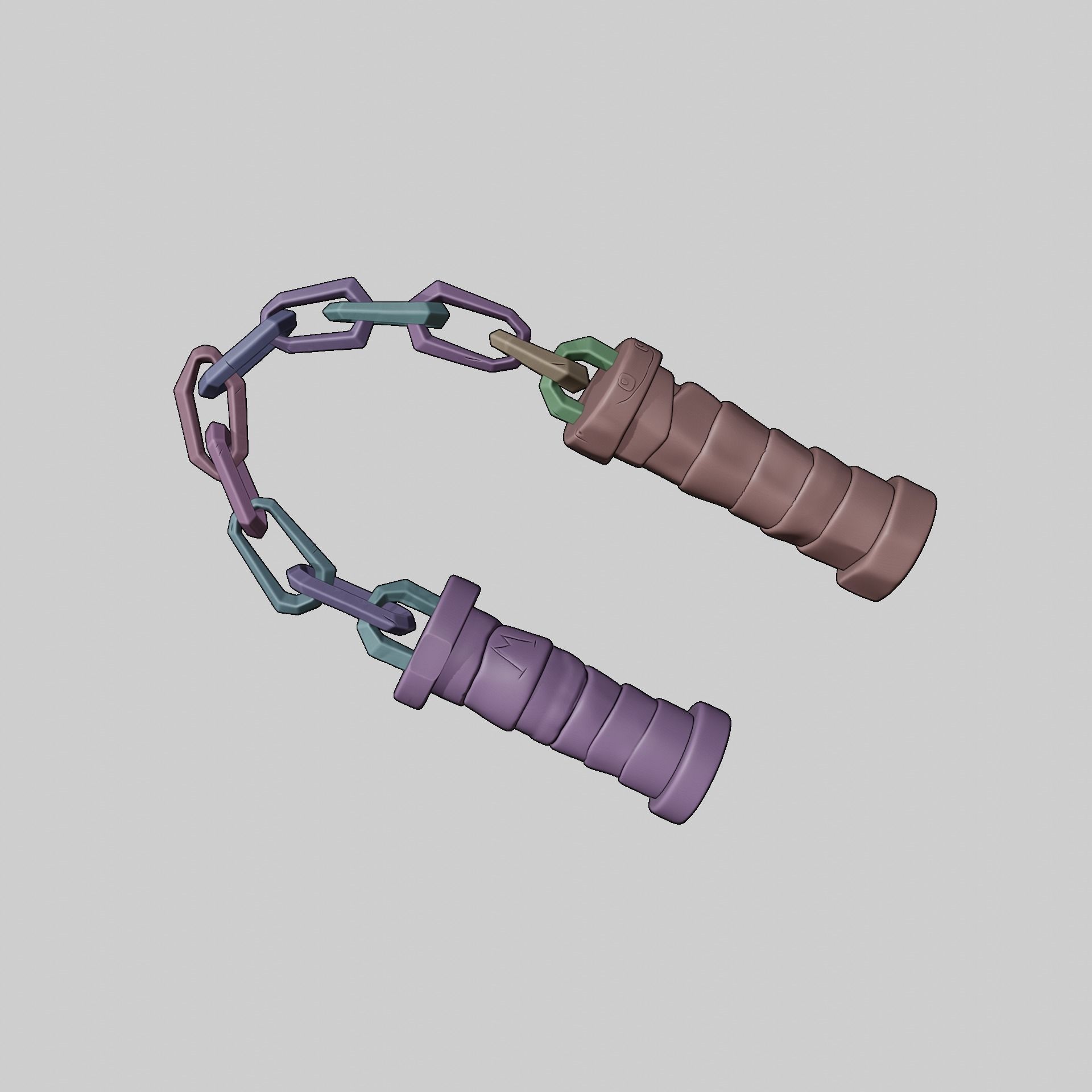 TEENAGE MUTANT NINJA TURTLES MICHELANGELO NUNCHAKU TMNT COSPLAY 3D print model_8