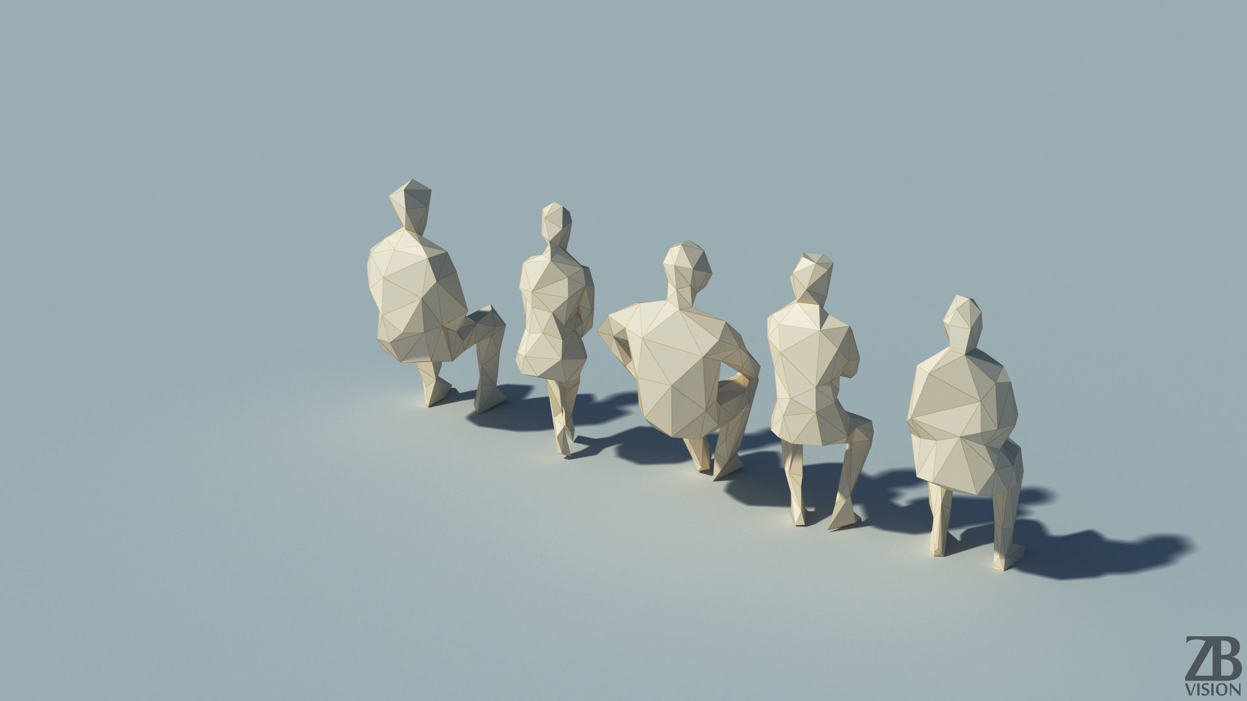 Lowpoly People 3D model_1