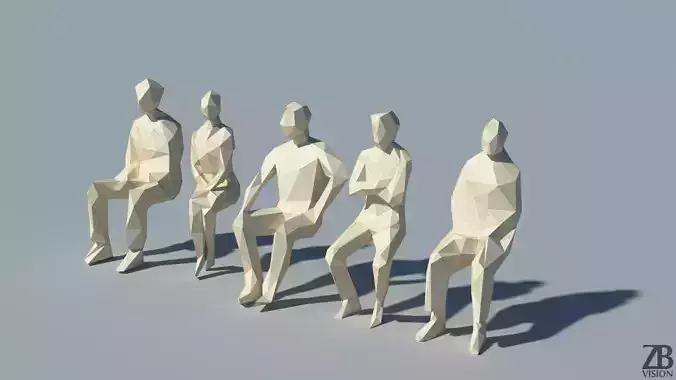 Lowpoly People 3D model