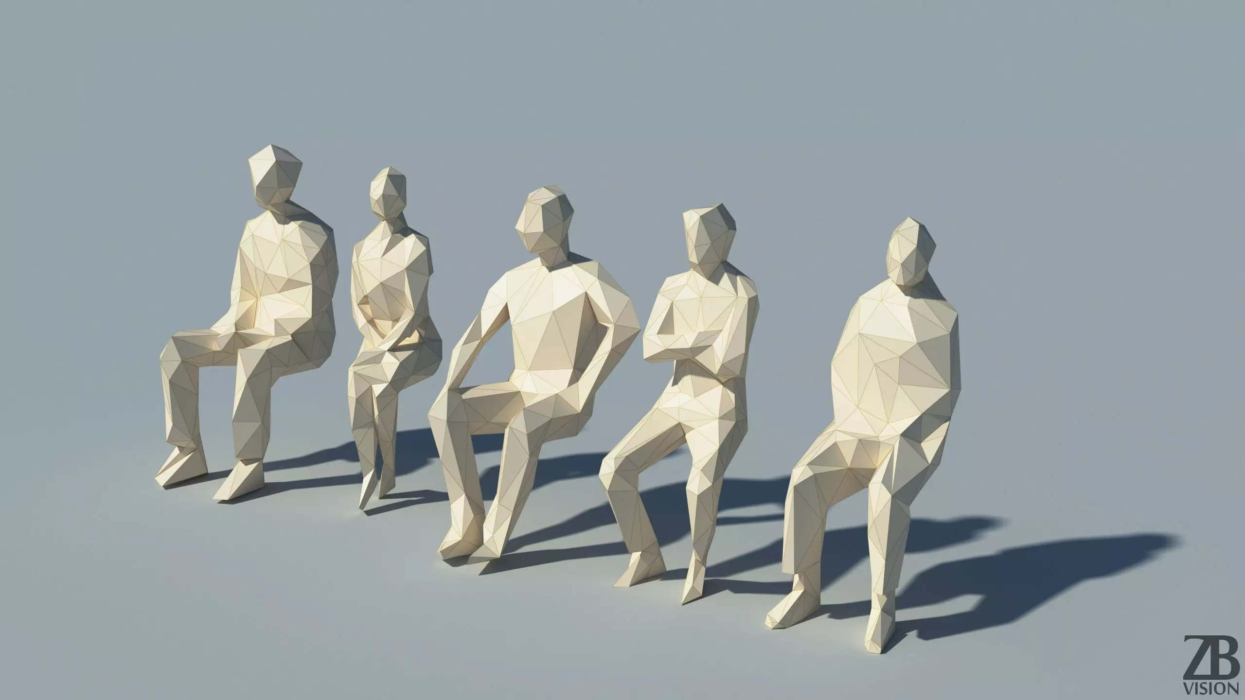Lowpoly People 3D model_0