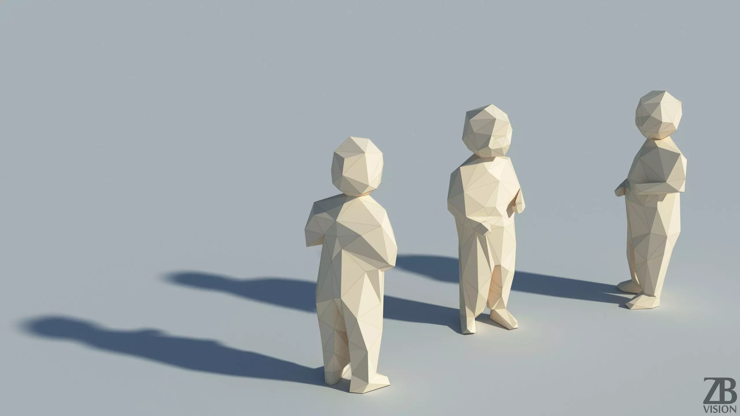 Lowpoly Toddler 3D model_0