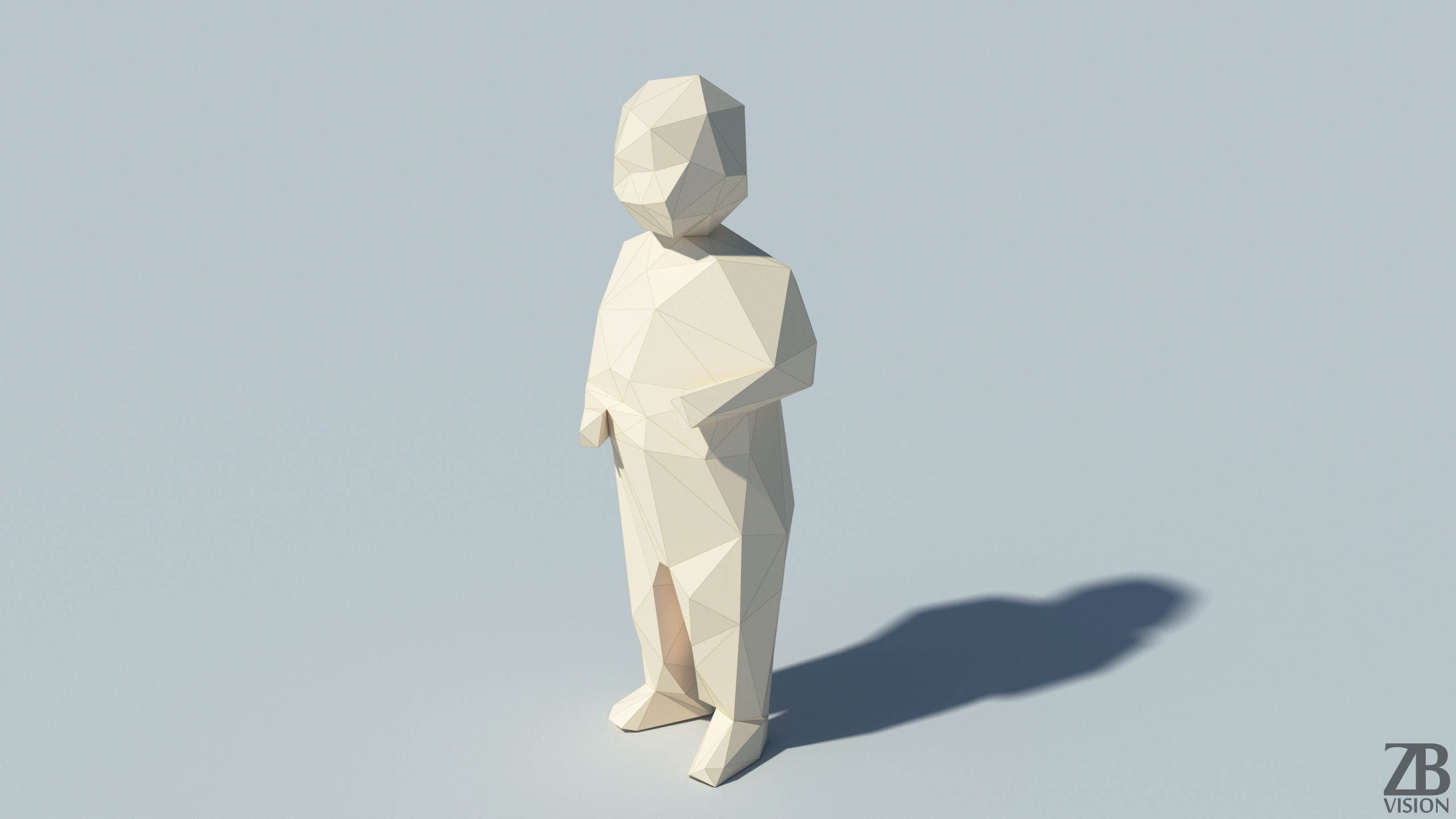 Lowpoly Toddler 3D model_1
