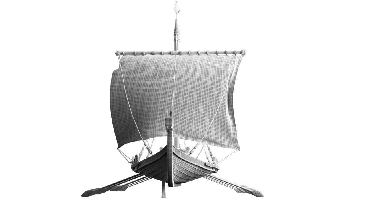 3D model Drakkar Viking Ship 3D model_11