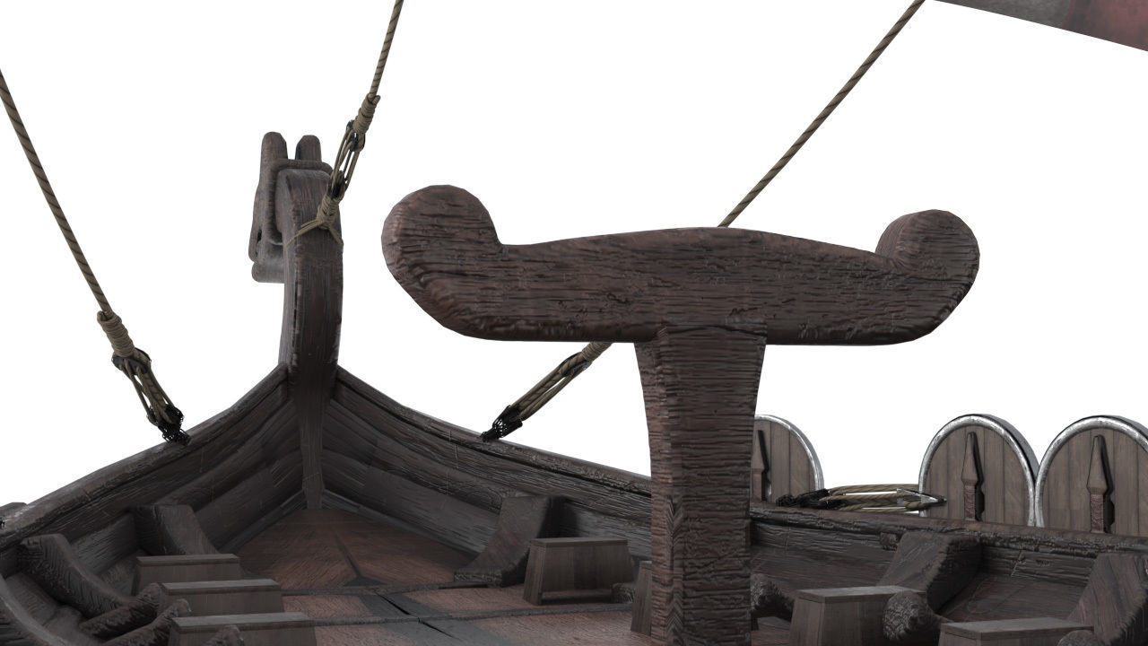 3D model Drakkar Viking Ship 3D model_9