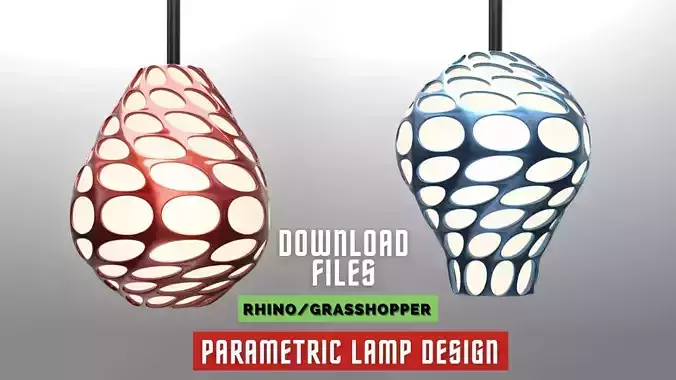 Parametric Lamp Design Grasshopper Rhino 3d Model Download
