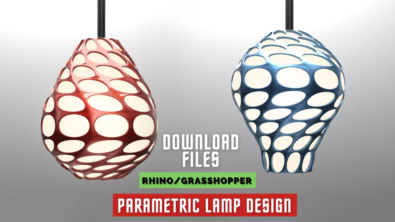 Parametric Lamp Design Grasshopper Rhino 3d Model Download 3D model_0