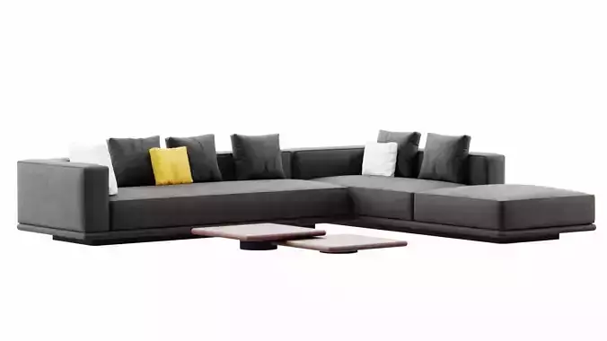 Zenith Charcoal Black Sofa 