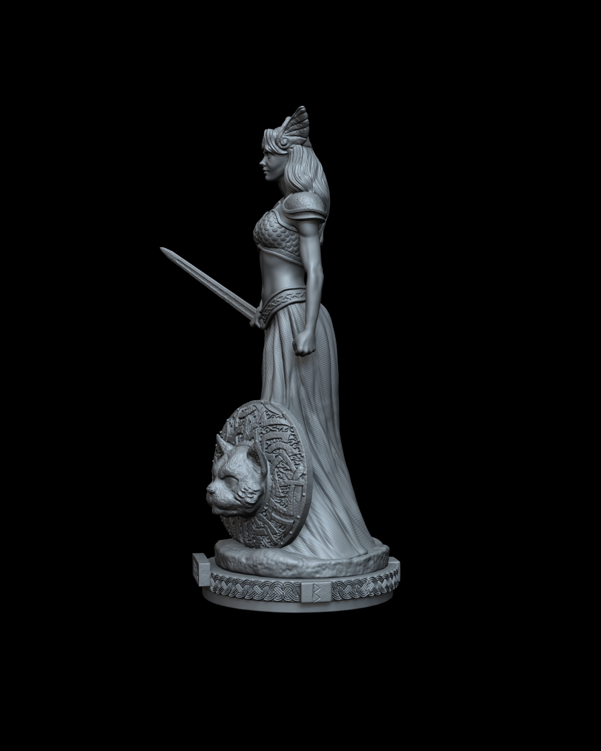 Freya Goddess  3D print model_3